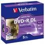VERBATIM DVD+R DL x5 - Boite de 5 DVD+R Double Couche, 240min, 8.5Gb, 2.4x VERBATIM DVD+R DL x5